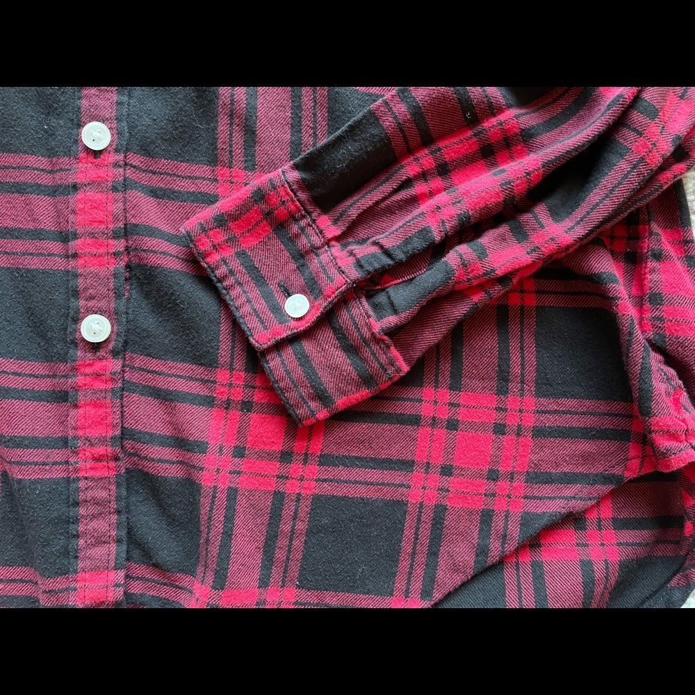 Red + Black American Eagle Button-Down - image 4